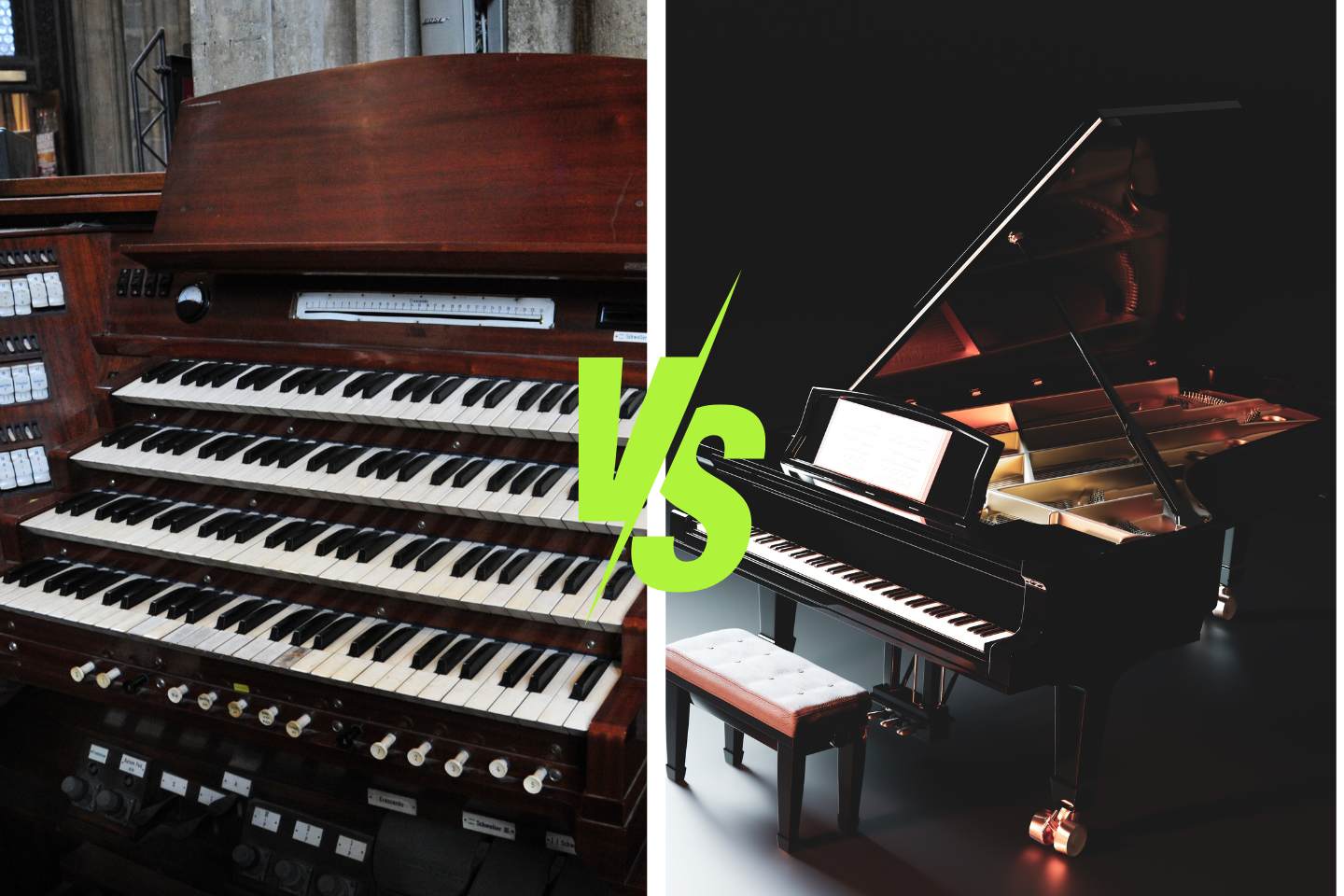 Qual é a Diferença entre Órgão e Piano