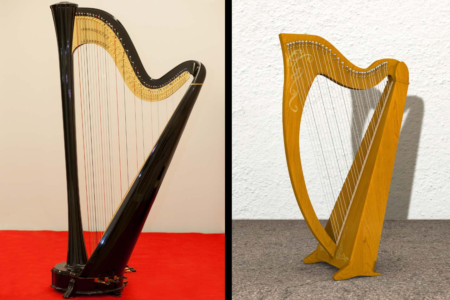 Qual é a Diferença entre a Harpa Celta e a Harpa Sinfônica