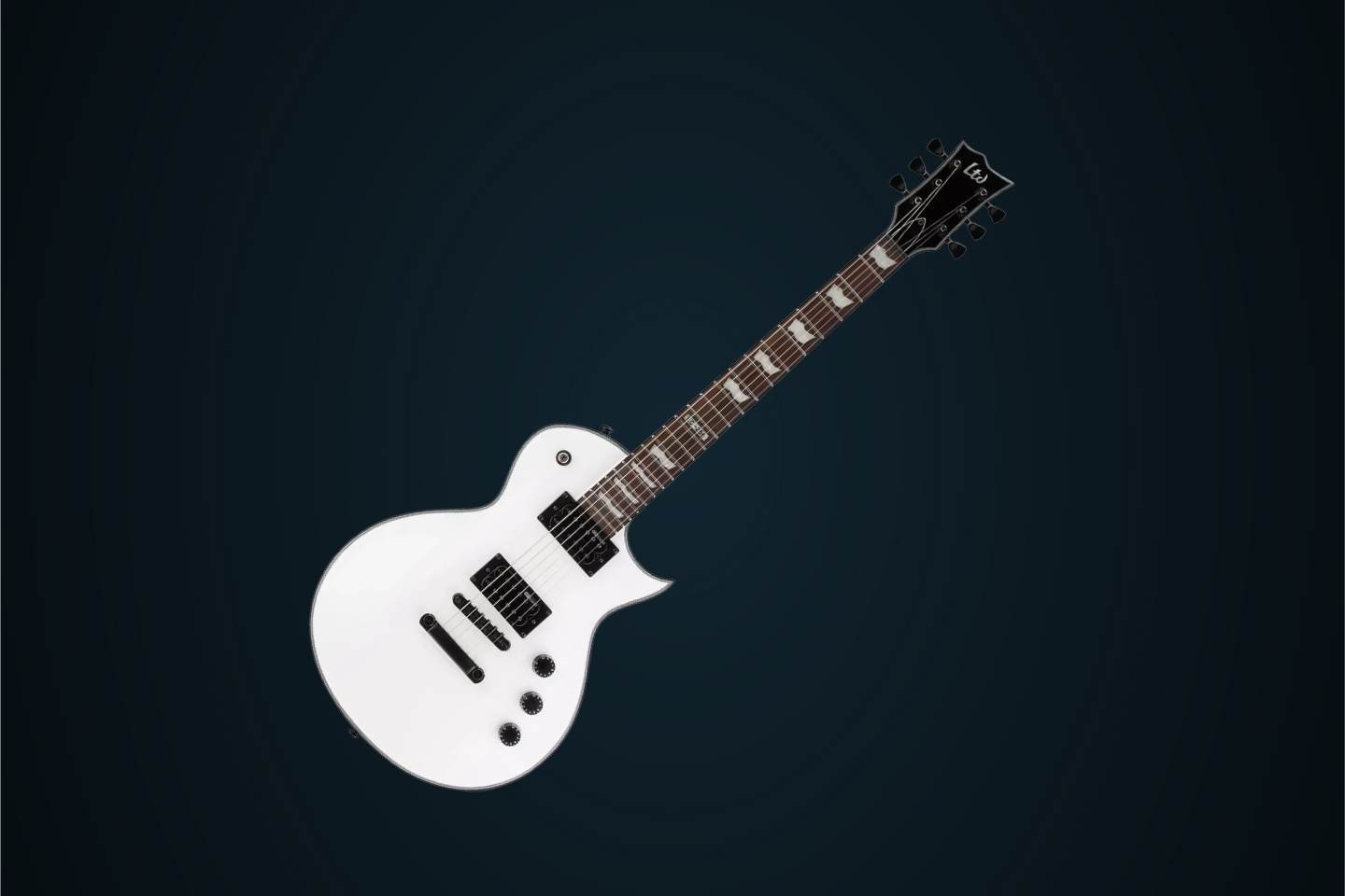 Guitarra elétrica LTD EC Series EC-256 de mogno snow white com diapasão de jatobá assado