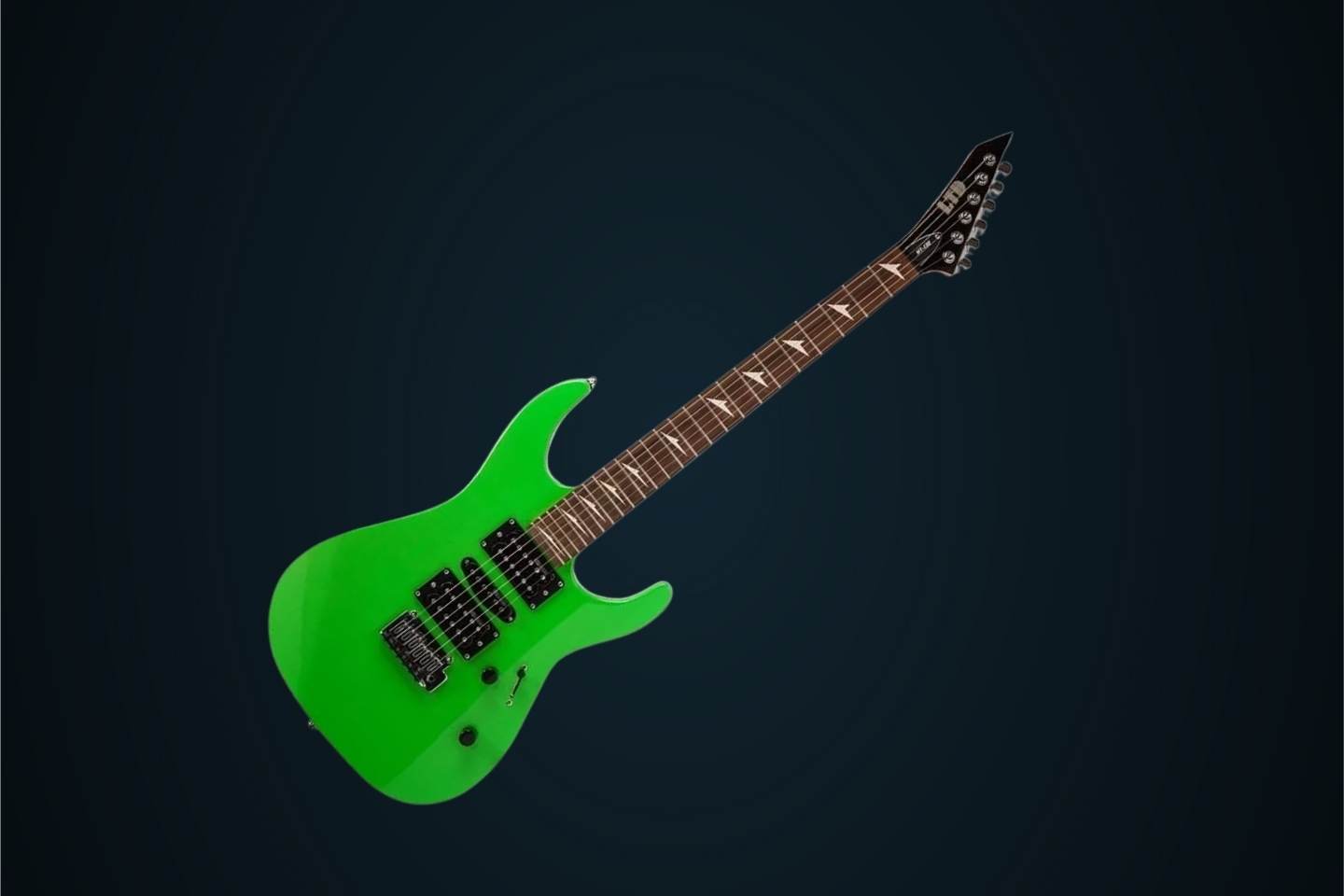 Guitarra elétrica LTD Exclusives MT-130 de tília neon green com diapasão de pau-rosa