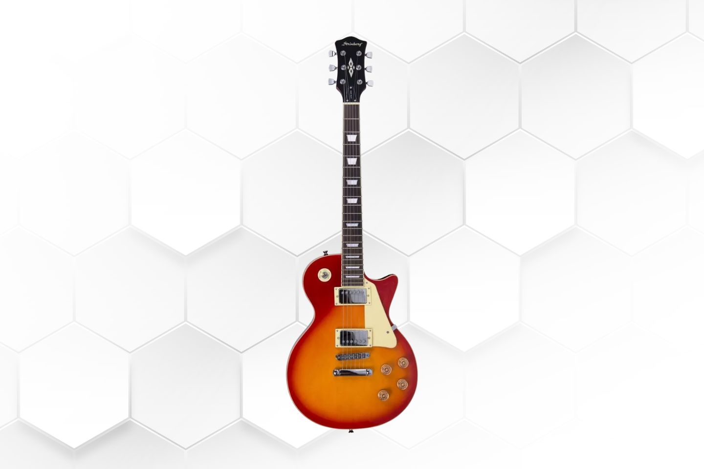 Guitarra elétrica Strinberg LPS Series LPS230 les paul de tília cherry burst brilhante com diapasão de pau-rosa