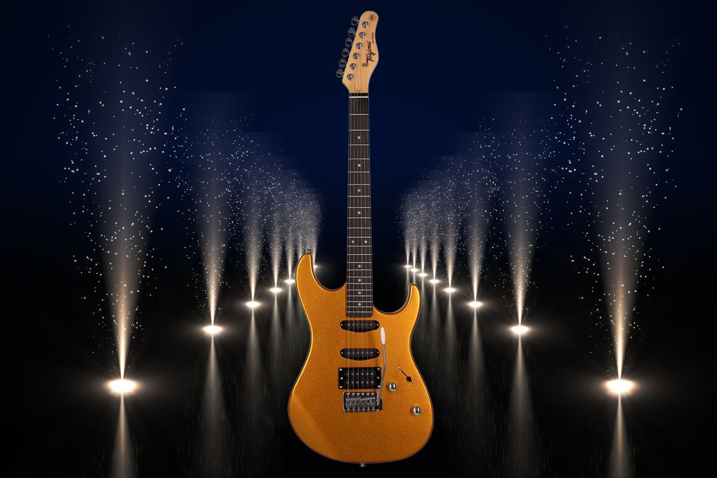 Guitarra elétrica Tagima TW Series TG-510 de tília metallic gold yellow com diapasão de madeira técnica