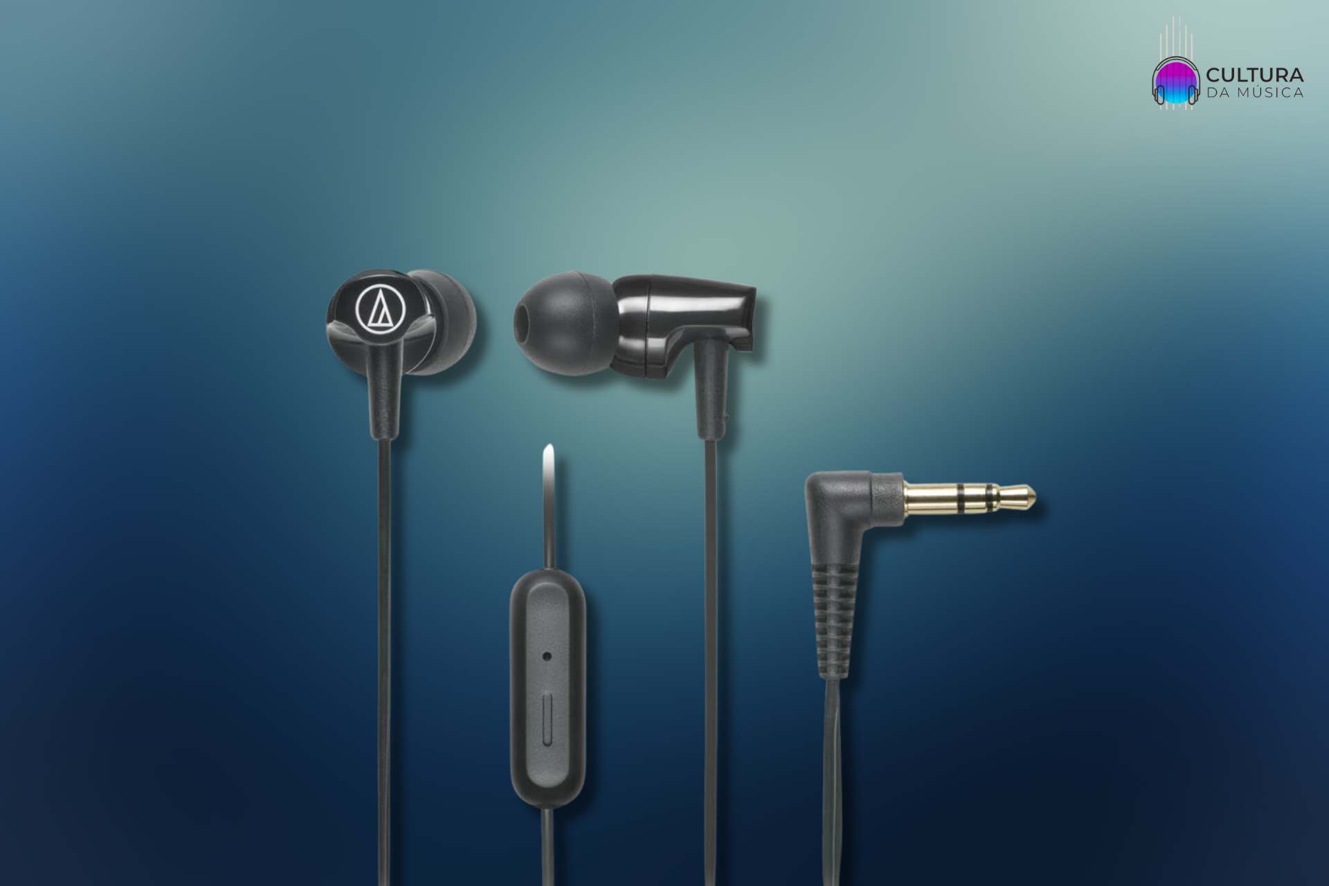 Design Fone de ouvido Audio-Technica ATH-CLR100iSBK