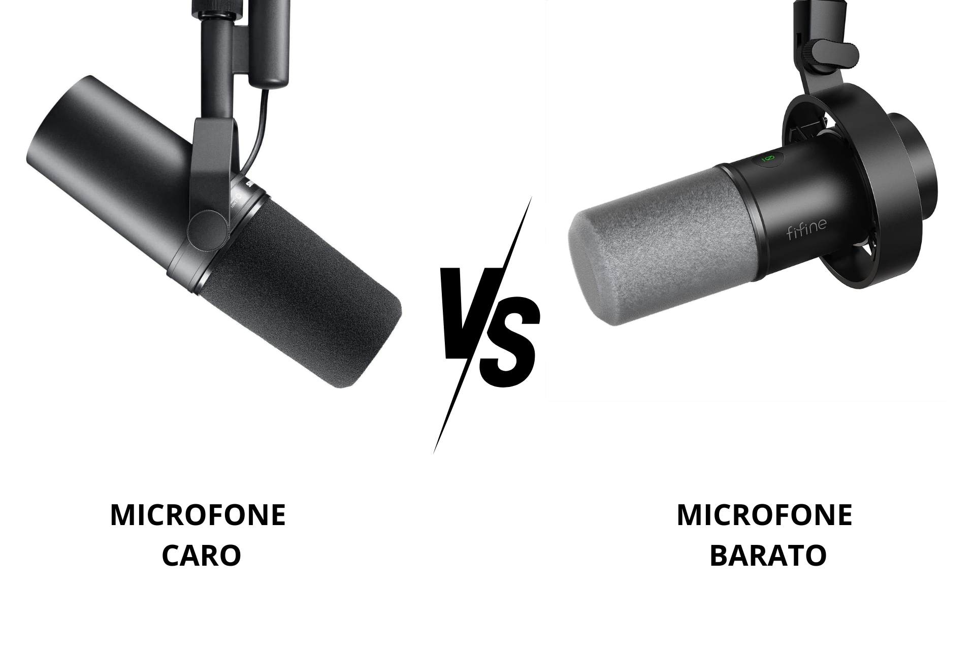 MICROFONE CARO VS MICROFONE BARATO